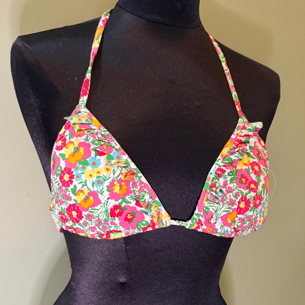 Lilly Pulitzer Floral Halter Bikini Top medium - Picture 2 of 7